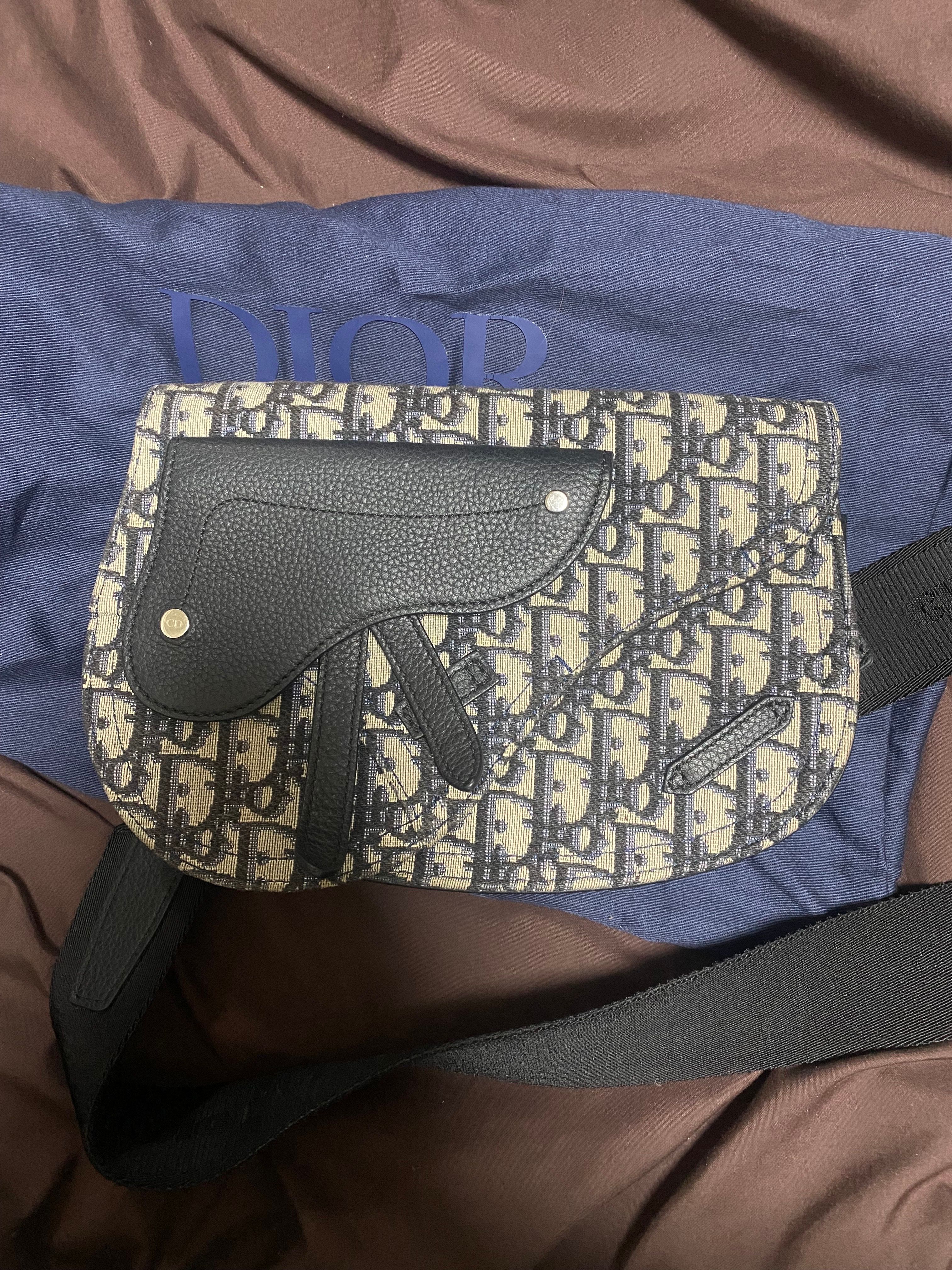 Dior Saddle Pouch Dior Oblique Jacquard "Black"