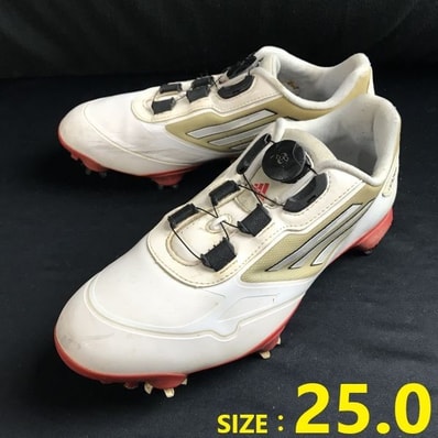 アディダス/adidas★ADIZERO/Light/ダイヤル式/ゴルフシューズ【size:25.0/白/white】ソフトスパイク/sneakers/Shoes/trainers◆bJ-066