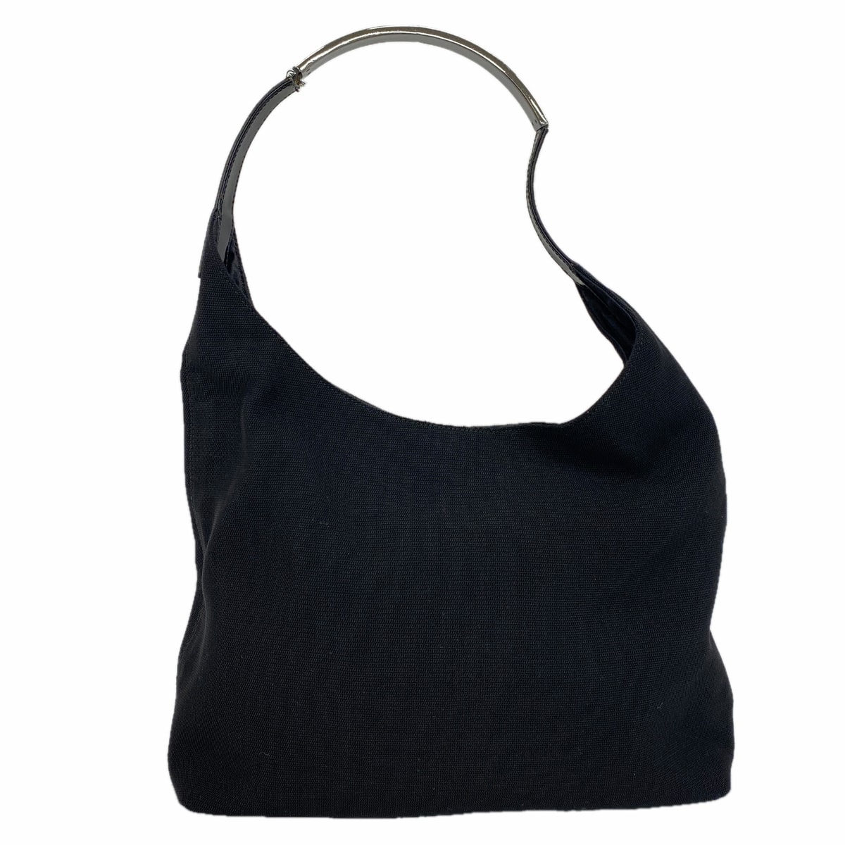 ★SALE【6hc2837】グッチ ショルダーバッグ 001 3297 キャンバス ブラック シルバー金具【中古】レディース