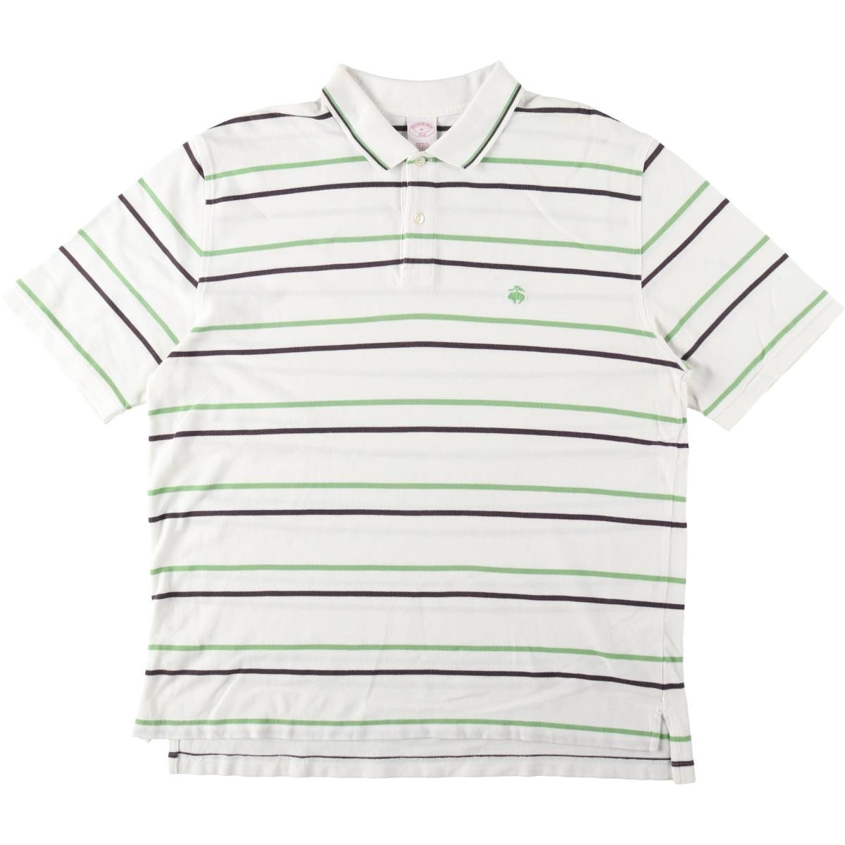 古着 ブルックスブラザーズ Brooks Brothers 346 マルチボーダー 半袖 ボーダー ポロシャツ メンズXL相当/eaa622925