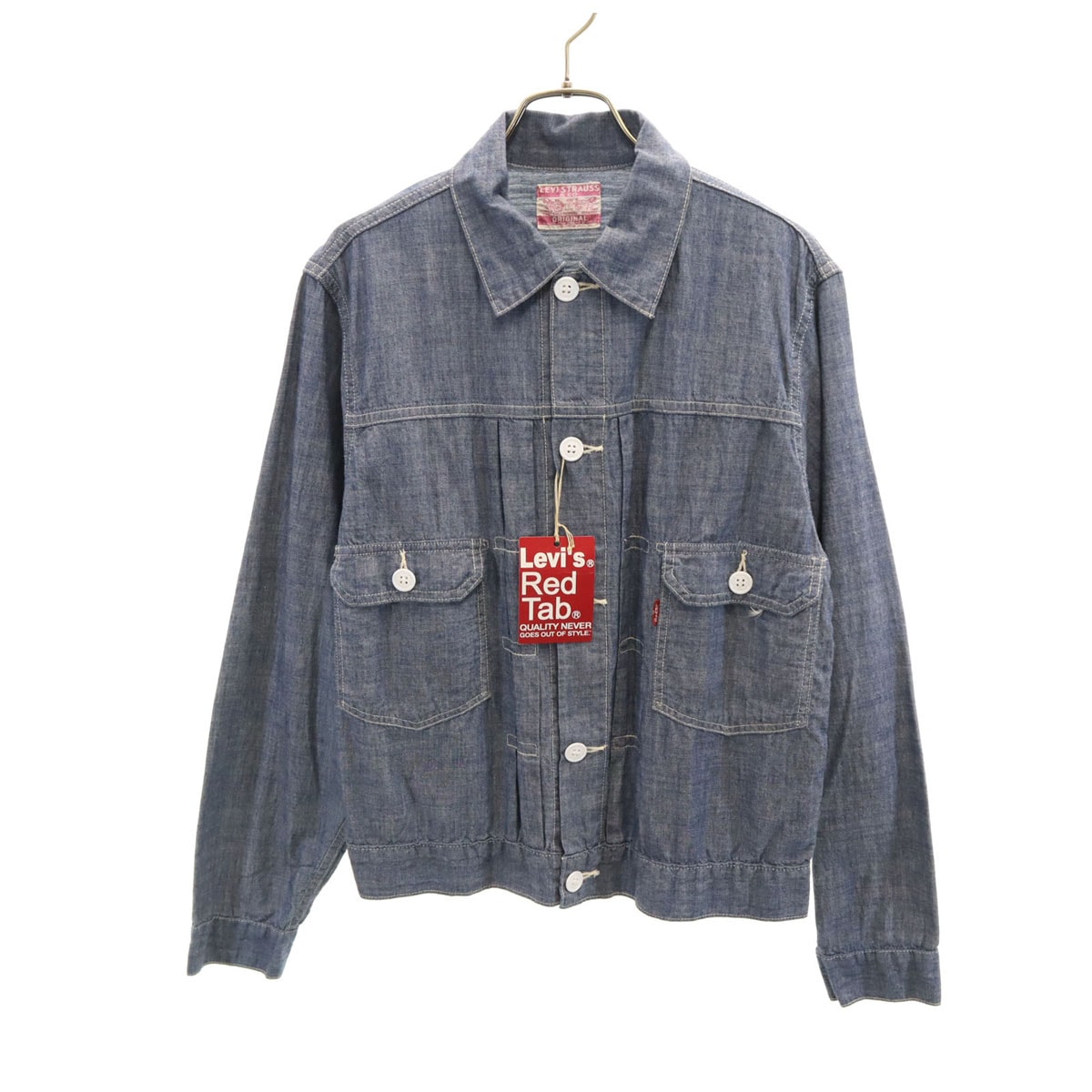 未使用 Levi's リーバイス シャンブレー デニムジャケット M ネイビー系 ジージャン