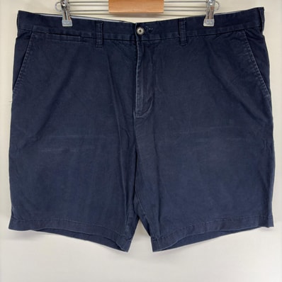 古着 トミーヒルフィガー TOMMY HILFIGER パンツ チノパン ハーフ ショート ジッパー ワンポイントロゴ w42 ネイビー系 メンズ
