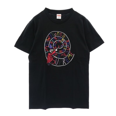 Supreme シュプリーム Tシャツ 17SS × Joe Roberts Swirl Tee ジョー ロバーツ スワール プリント 半袖 Tシャツ カットソー ブラック系 M【新古品】【未使用】【中古】