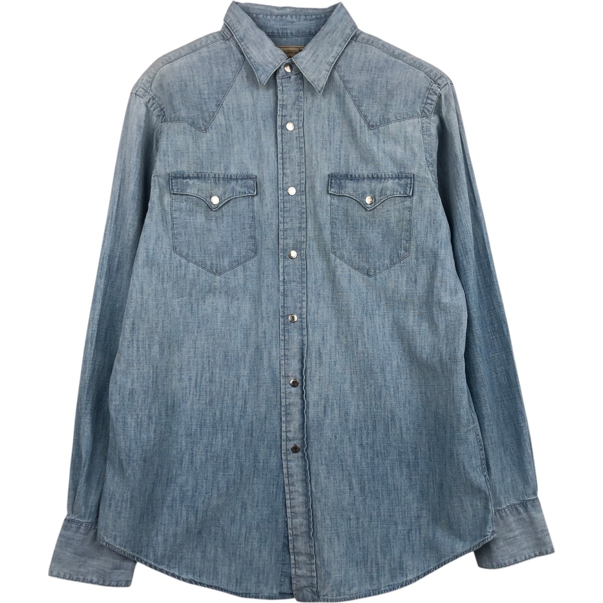 古着 ラルフローレン Ralph Lauren POLO RALPH LAUREN CLASSIC FIT シャンブレー 長袖 ウエスタンシャツ メンズM相当/eaa628939