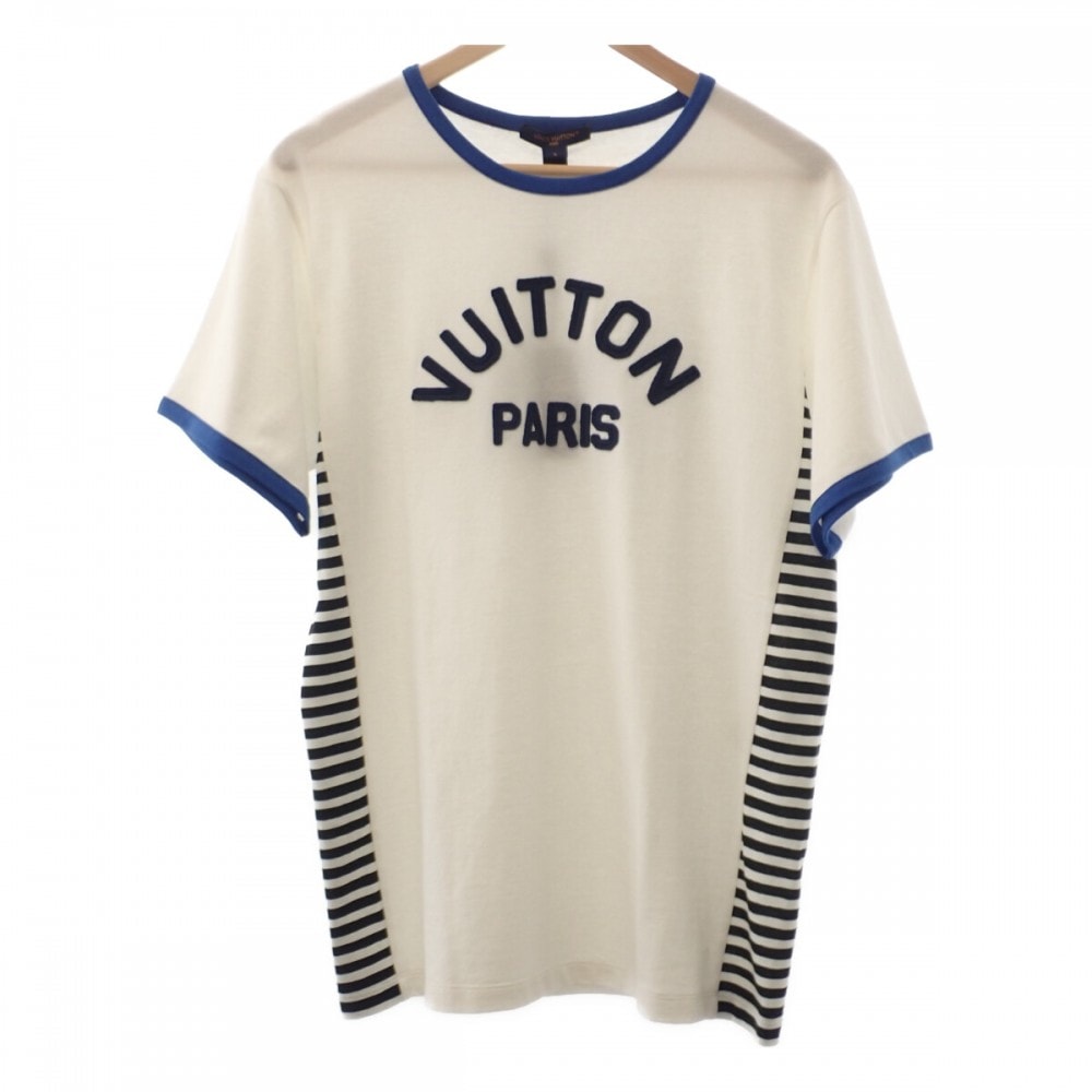 ルイヴィトン LOUIS VUITTON Vuitton Paris S 1ABCFO 半袖Tシャツ コットン ホワイト メンズ【中古】【SAランク】