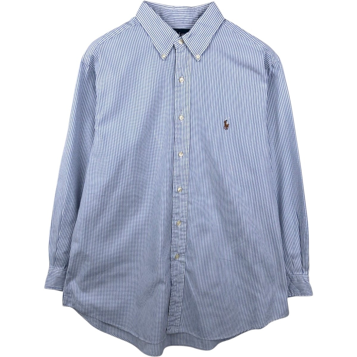 古着 ラルフローレン Ralph Lauren CLASSIC FIT クラシックフィット 長袖 ボタンダウンストライプシャツ メンズXL相当/eaa662059