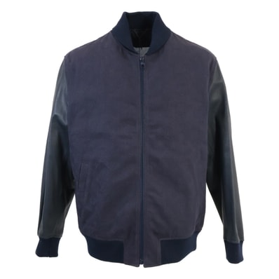 ルイヴィトン 【新品同様/国内正規】HLL08WD17 レザー×モノグラムデニム 切替ジップアップブルゾン/ 48