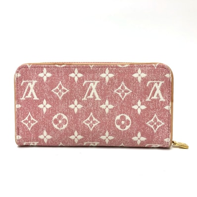 ルイヴィトン LOUIS VUITTON ジッピーウォレット M81182 モノグラムデニム ラウンドファスナー 長財布 モノグラムデニム ピンク