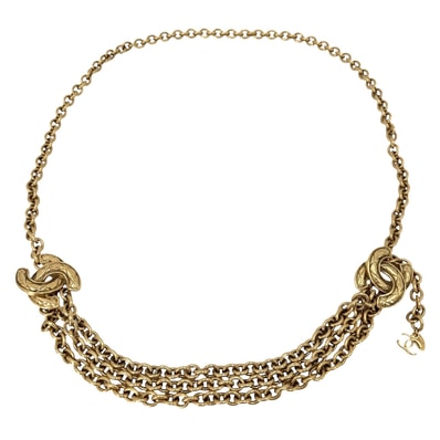 CHANEL シャネル ベルト マトラッセ チェーンベルト ファッションアイテム 小物 ココマーク ヴィンテージ GP ゴールド レディース【中古品】