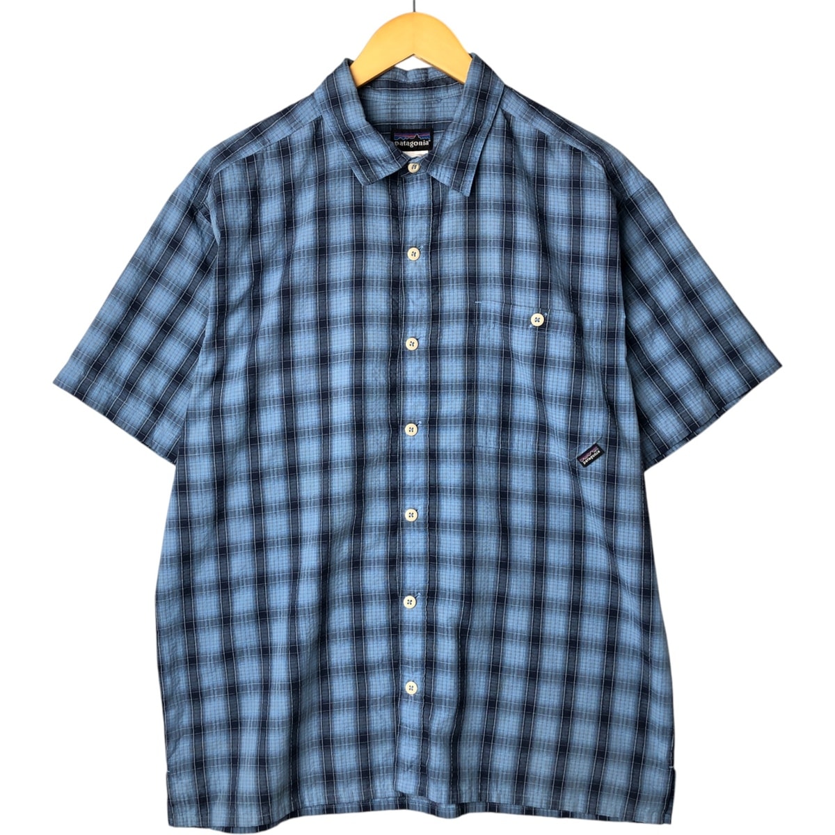 古着 パタゴニア Patagonia 52998SS シアサッカー 半袖 チェックシャツ ボックスシャツ メンズM相当/eaa574036 【中古】 【250802】/eaa574036
