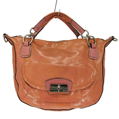 2WAY レザー パテント ハンドバッグ ショルダーバッグ【1141825605021】