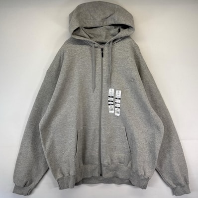 古着 チャンピオン Champion パーカー フルジップ ワンポイントロゴ刺繍 大きいサイズ フーディ 3XL グレー メンズ