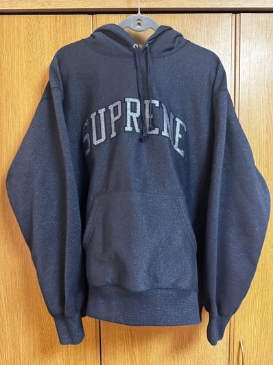 Supreme Glitter Arc Hooded Sweatshirt "Navy"
