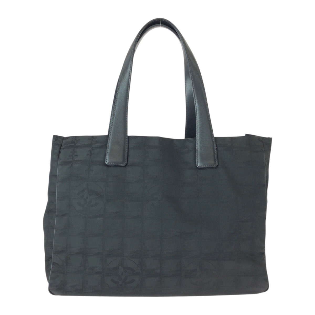 美品 CHANEL シャネル ニュートラベルライン ニュートラトートMM ブラック 黒 ナイロン レザー/ トートバッグ ショルダーバッグ 600595 【中古】
