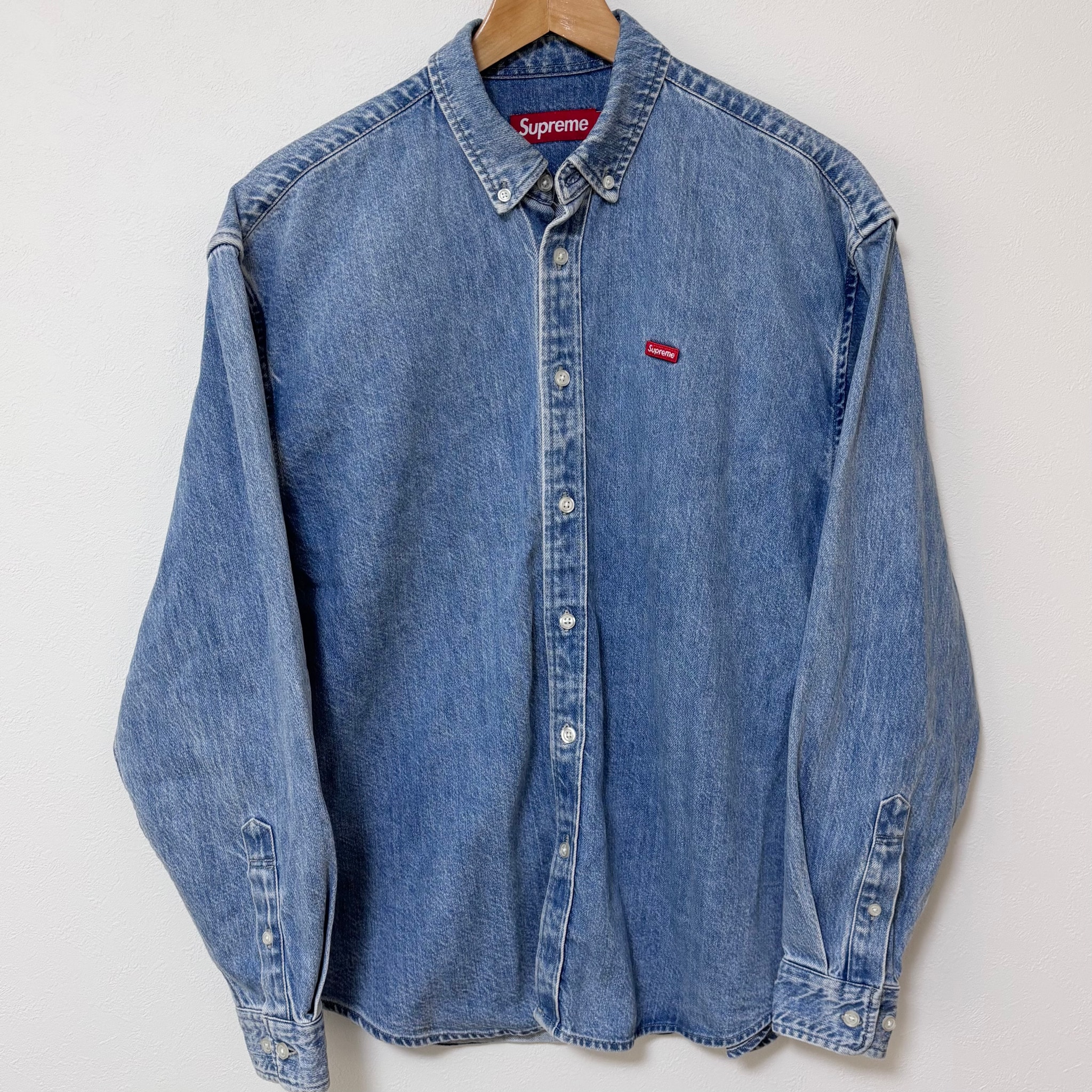 Supreme Small Box Denim Shirt "Washed Indigo" (25SS)
