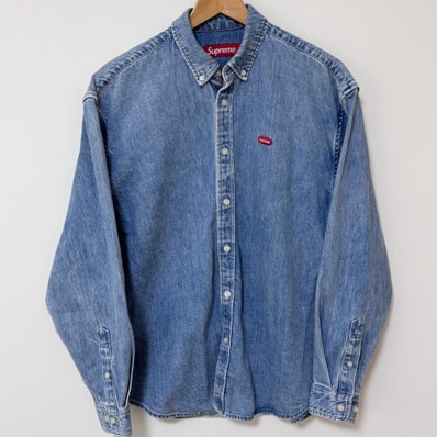 Supreme Small Box Denim Shirt "Washed Indigo" (25SS)
