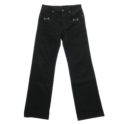 GUCCI グッチ 26SS 860844 デムナ期 ホースビット ディティール デニム パンツ ブラック系 34【中古】
