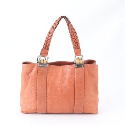 ■極美品 グッチ バンブー編み込み ハンドル 232947 トート バッグ