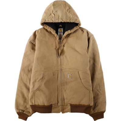 古着 カーハート Carhartt アクティブジャケット 中綿入り ダックフルジップパーカー メンズXL相当/eaa675587