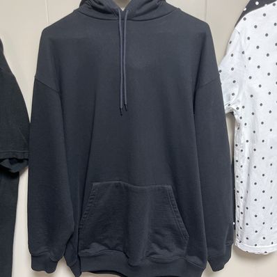 BALENCIAGA Logo-Print Oversize Hoodie "Black"