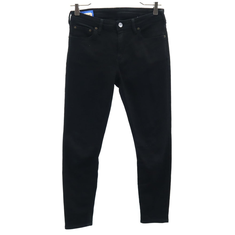 Acne Studios Bla Konst アクネストゥディオズブロコンスト イタリア製 ロングパンツ W28 黒 ストレッチ