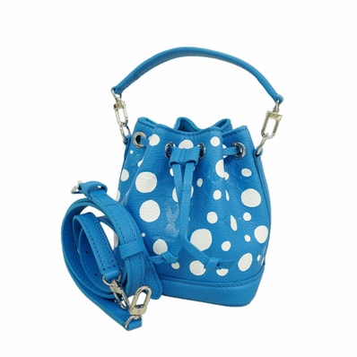 Louis Vuitton x Yayoi Kusama Nano Noe Monogram Empreinte Leather Infinity Dots "Bleu/Blanc"