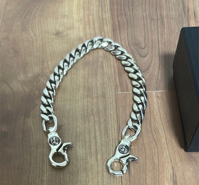Chrome Hearts Classic Wallet Chain 2 Clip Short "Silver"