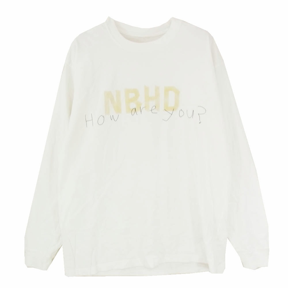 NEIGHBORHOOD ネイバーフッド 21AW TAPE C-TEE.LS クルーネック ロングスリーブ カットソー 長袖 Tシャツ ホワイト系 M【中古】