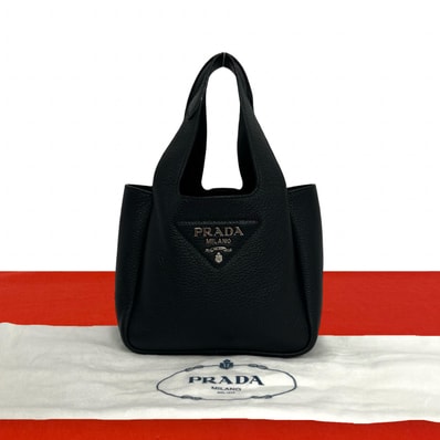 PRADA プラダ ヴィッテロダイノ 三角ロゴ 金具 レザー ハンドバッグ ブラック
30225