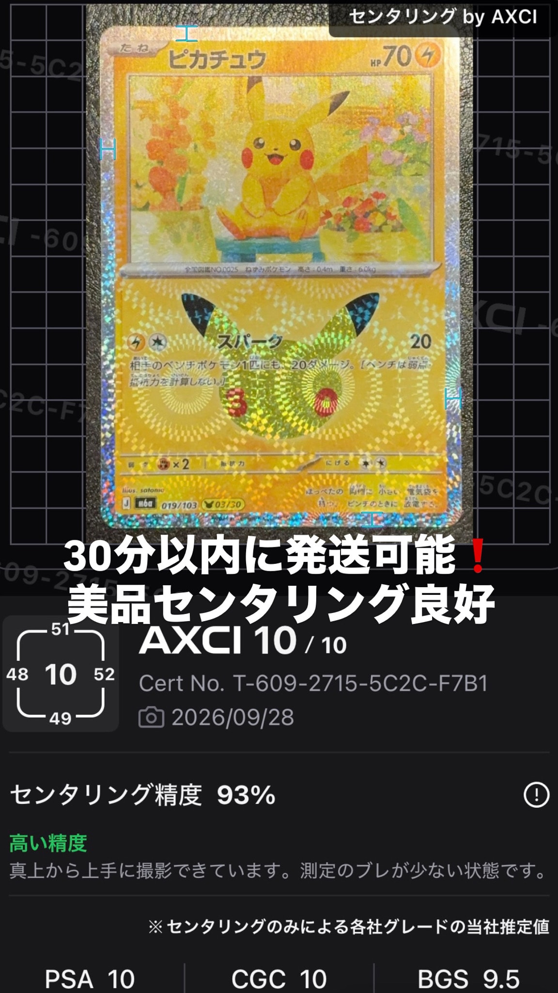 ピカチュウ [M6a 019/103](拡張パック「30th CELEBRATION」)
