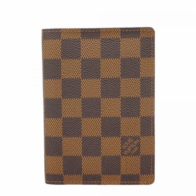 【6fb2205】ルイヴィトン パスポートケース ダミエ クーヴェルテュールパスポール N60189 エベヌ【中古】メンズ レディース ユニセックス