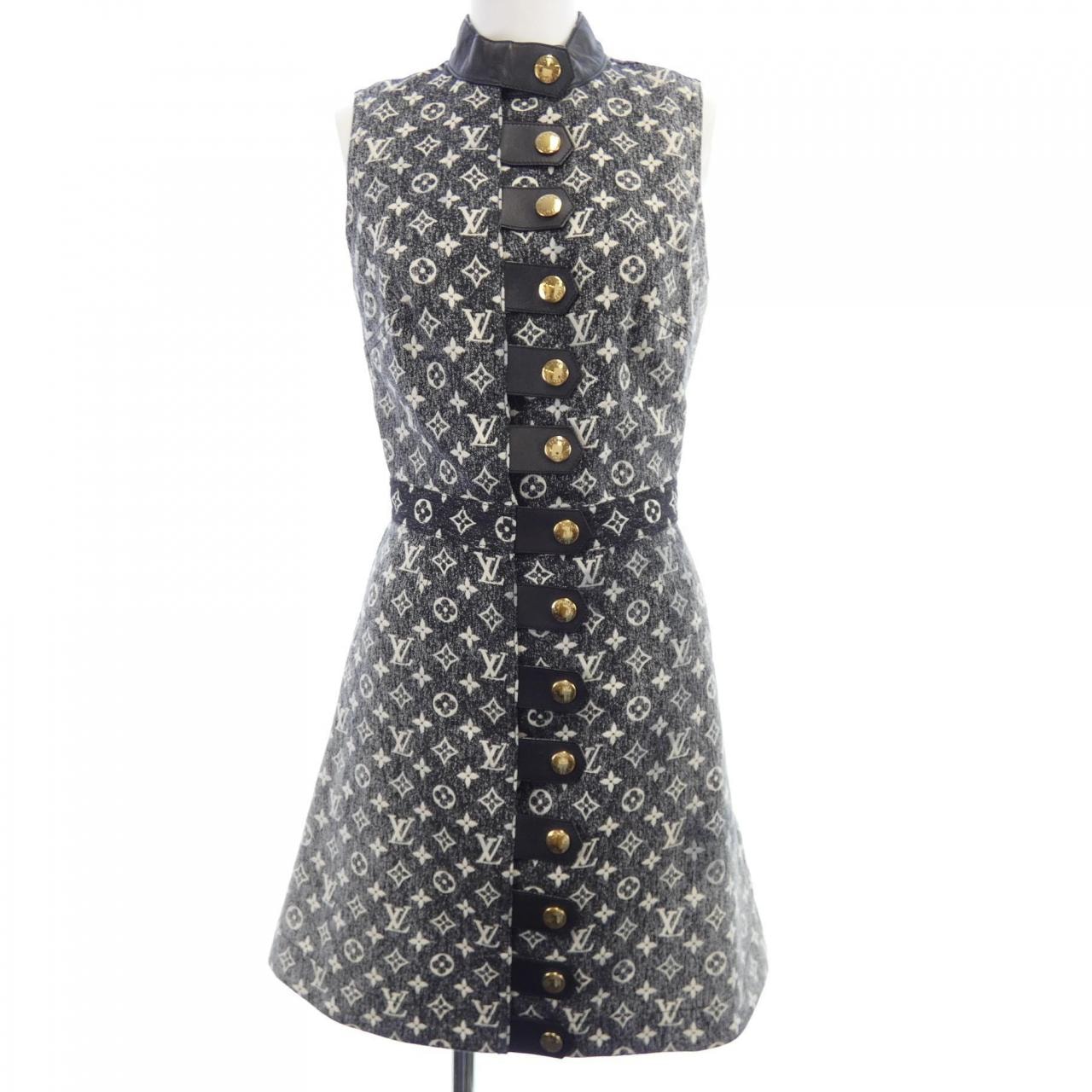 ルイヴィトン LOUIS VUITTON モノグラムデニムボタンタブドレス FODR33KJ2 ワンピース