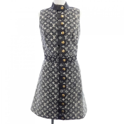 ルイヴィトン LOUIS VUITTON モノグラムデニムボタンタブドレス FODR33KJ2 ワンピース