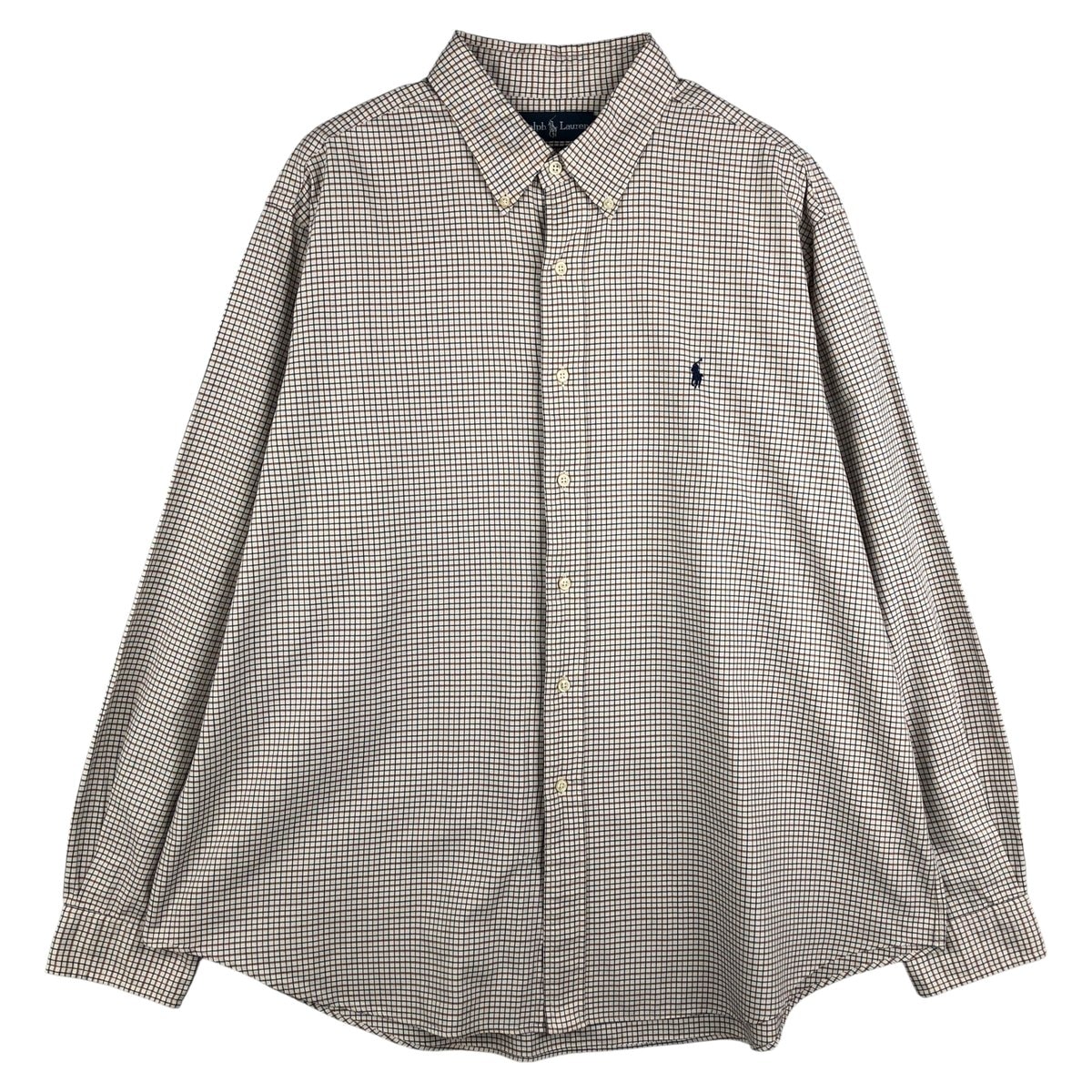 古着 ラルフローレン Ralph Lauren CLASSIC FIT クラシックフィット 長袖 ボタンダウンチェックシャツ メンズXXL相当/eaa609685