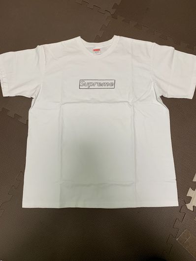 Supreme KAWS Chalk Logo Tee "White"
