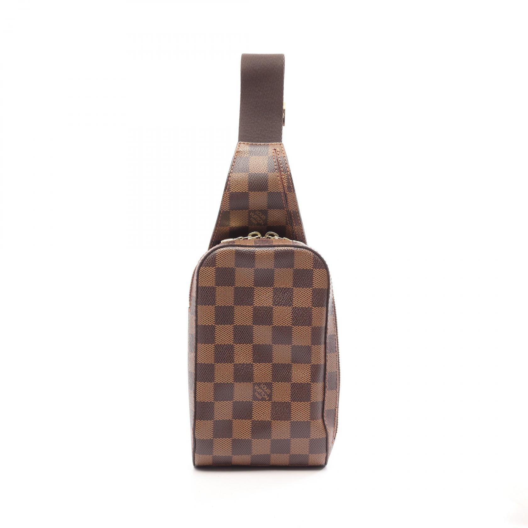 ルイ・ヴィトン LOUIS VUITTON ジェロニモス ダミエエベヌ ウエストバッグ ボディバッグ バッグ PVCコーティングキャンバス メンズ レディース ブラウン系 N51994 【中古】