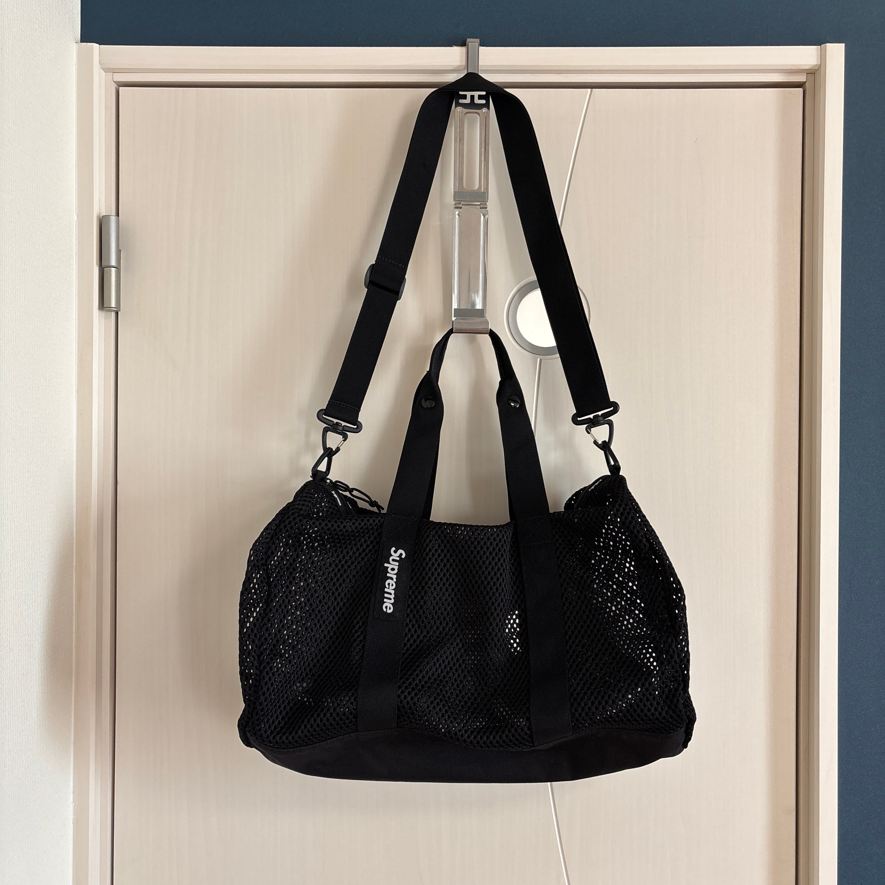 Supreme Mesh Duffle Bag "Black"