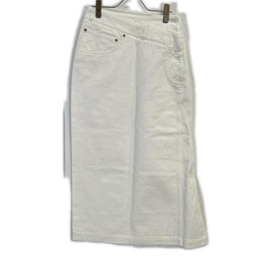 ロエベ S359Y1EX13 ホワイト ROLLED DENIM SKIRT デコンストラクトデニムスカート 34