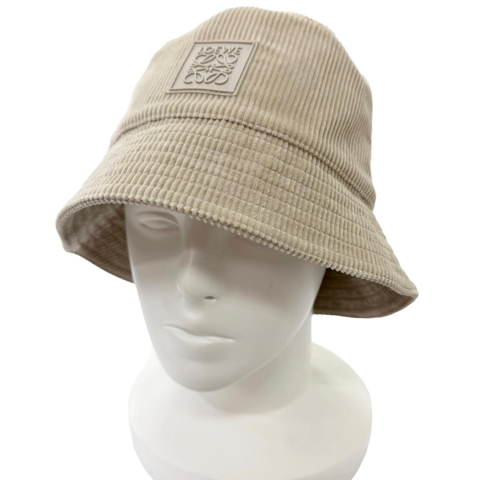 美品 ロエベ ハット グレージュ メンズ 57 K820HB1X65