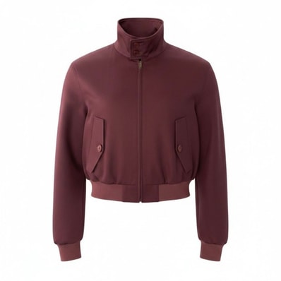 新品未使用 BALENCIAGA バレンシアガ 2017SS デムナ期 ハリントンジャケット アウター ワインレッド コットン ポリエステル/ その他アウター A3-00182 【中古】
