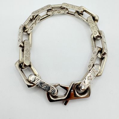 Louis Vuitton Chain Monogram Bracelet "Silver"