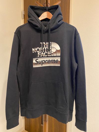 Supreme x The North Face Metallic Logo Hooded Sweatshirt "Black"