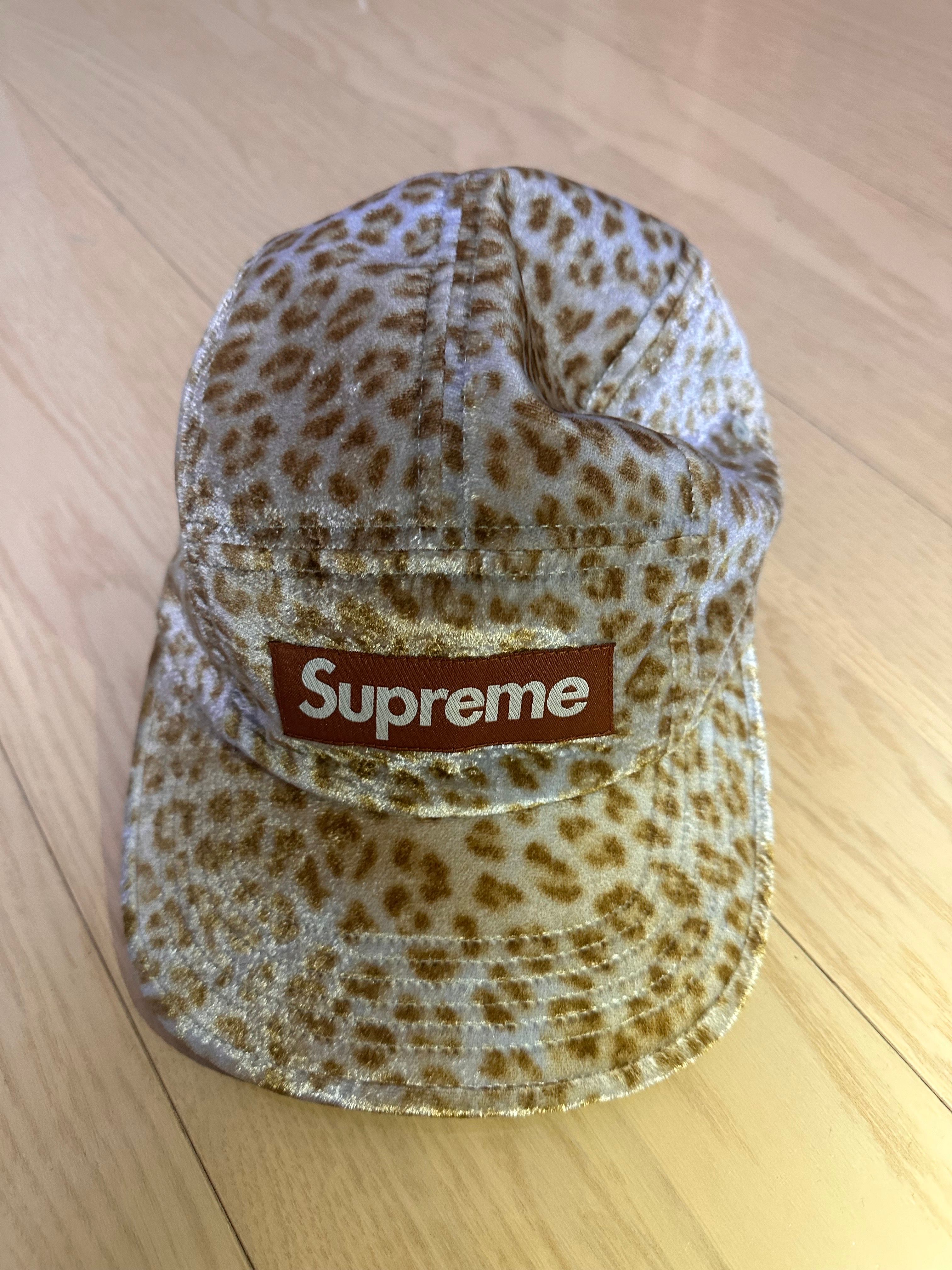 Supreme Leopard Velvet Camp Cap "Tan"
