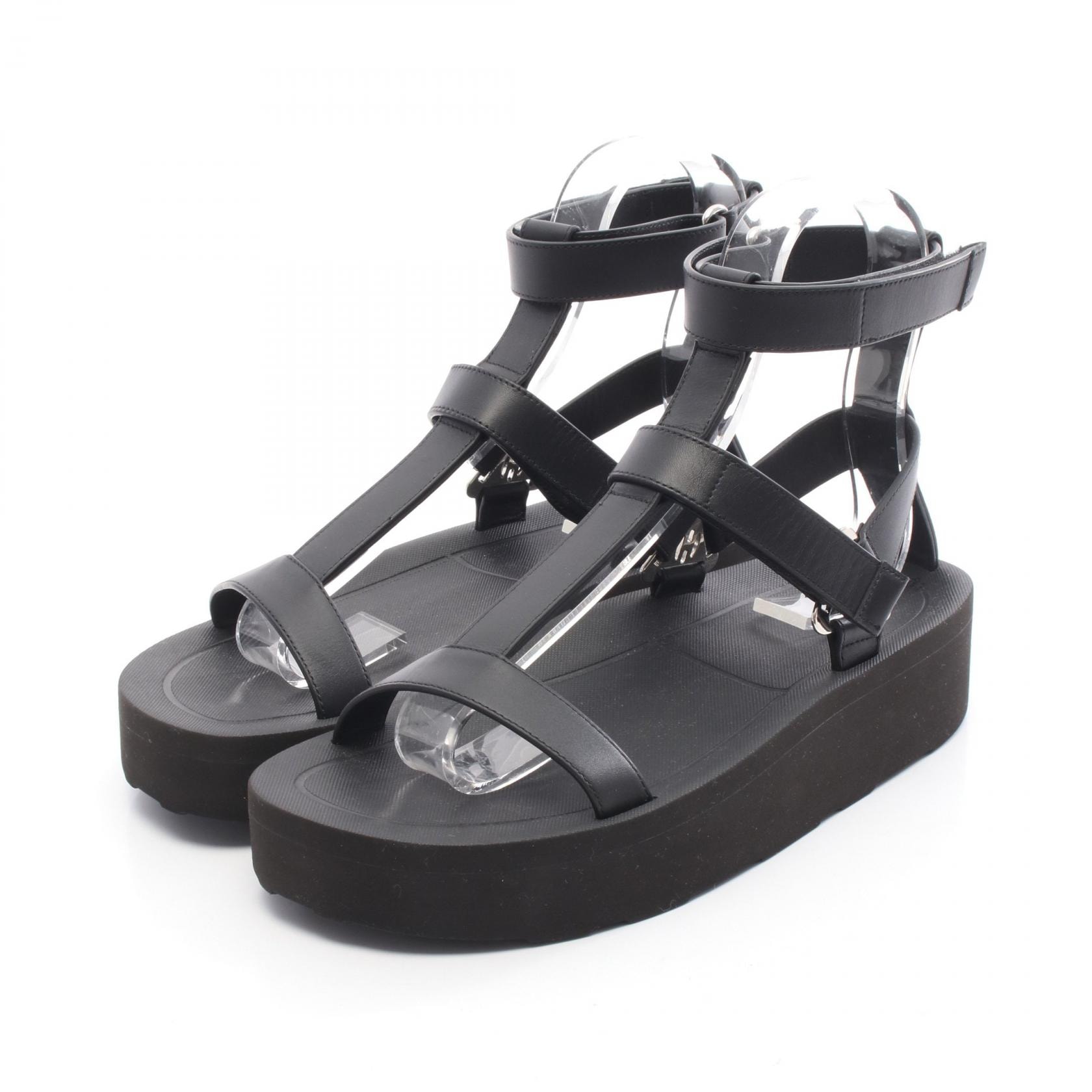 エルメス HERMES エニド サンダル 靴 レザー レディース ブラック系 【中古】