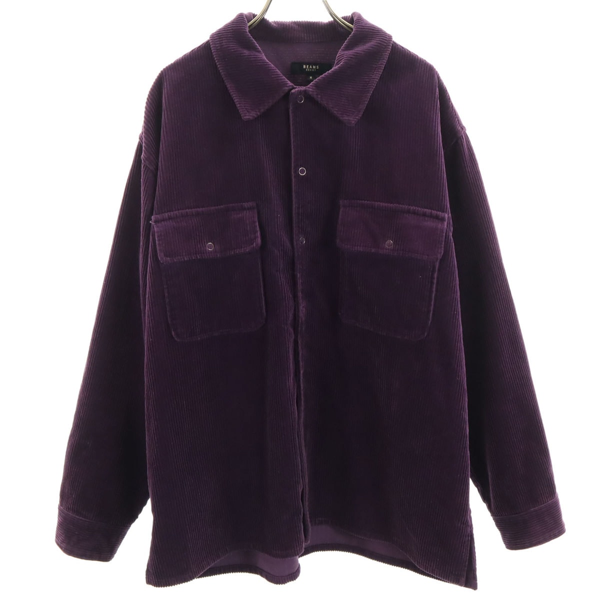 BEAMS HEART ビームスハート 長袖 コーデュロイシャツ M パープル