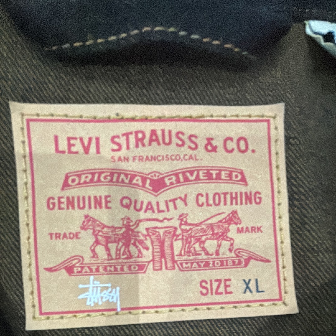 Stussy x LEVI'S Crispy Rinse Trucker "Black/Brown"