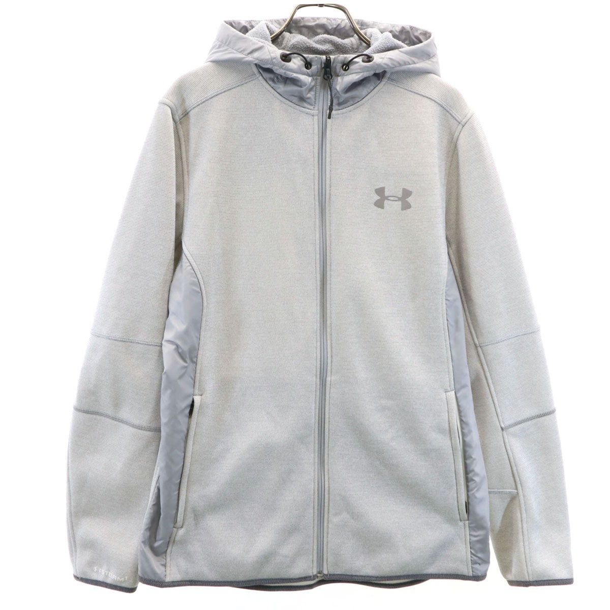 UNDER ARMOUR アンダーアーマー トレーニング 長袖 ジップパーカー MD ライトグレー 裏フリース