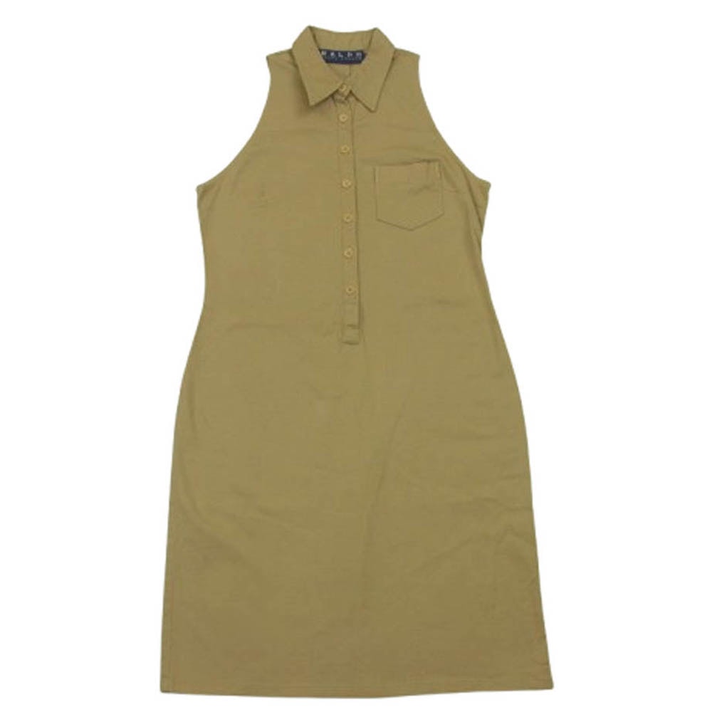 RALPH LAUREN ラルフローレン ノースリーブ ワンピース コットン ポリウレタン 日本製 ベージュ系 11【中古】