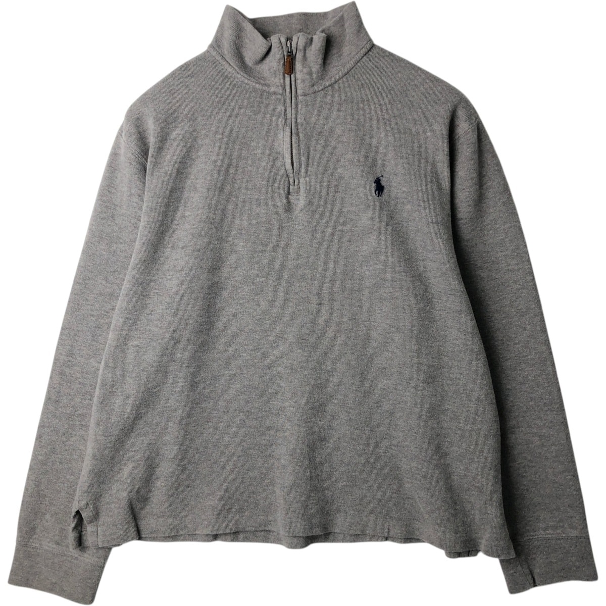 古着 ラルフローレン Ralph Lauren POLO RALPH LAUREN リブ編み ハーフジップスウェットシャツ トレーナー メンズM相当/eaa629568