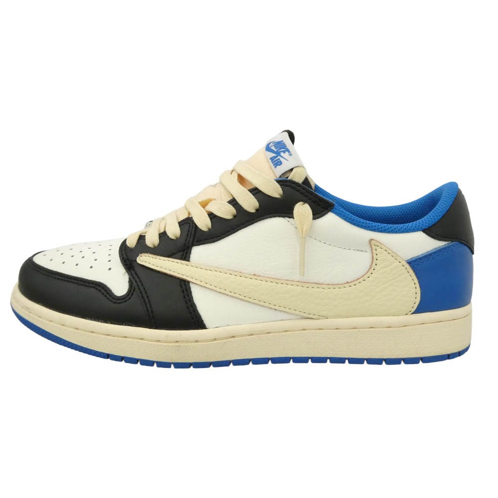 NIKE ナイキ DM7866-140 【フェイクバスターズ鑑定済】 Travis Scott × fragment design ×  Air Jordan 1 Low OG SP Military Blue ローカット スニーカー 27cm【中古】